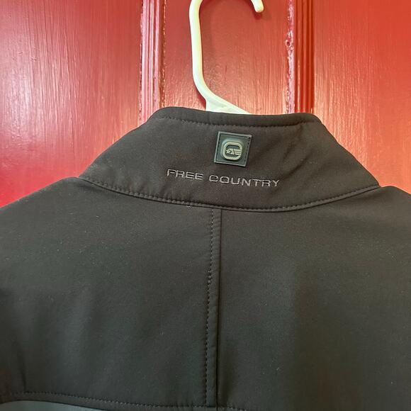 Free Country Jacket Coat Softshell Full Zip Men's Size M Medium Black Activewear - Picture 7 of 10
